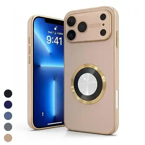 Luxury Magnetic Wireless Charging Smartphone Casing, with Large Viewing Window, Anti-Drop PC Back Panel, Protective Lens Design, Full MagSafe Compatibility for iphone 17 phone case  16,15,14,13 Pro Max Protection Shockproof Protector Cover Ac Cellphone