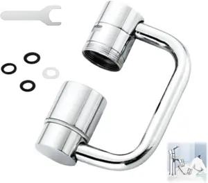 Universal Sink Faucet 1080° Rotatable Faucet Aerator Extension, U Shaped Faucet Extender, 360° Rotating Faucet Extender for Bathroom Sink/Kitchen, Sink Faucet Extender, 2 Modes Adjustable