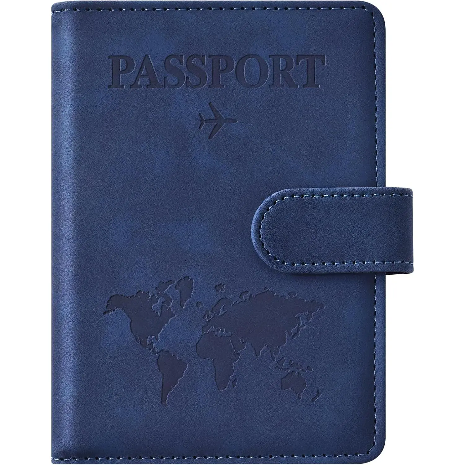 Passport Holder for Travel Essentials, Passport Wallet Cover Case for Travel Must Haves Accessories,Passport Book Holders for Women and Men(dark blue) R2047