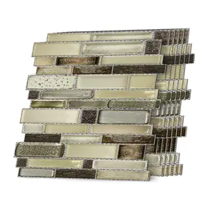 3D Stone Brick Pattern Wall Sticker, 12pcs/set Self Adhesive Wall Tile Sticker, Wall Decal for Home Kitchen Living Room Bathroom