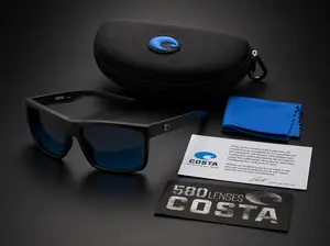 Costa Polarized Fishing Sunglasses for Men | Blue Mirror Lens UV400 Protection Outdoor Sport Eyewear