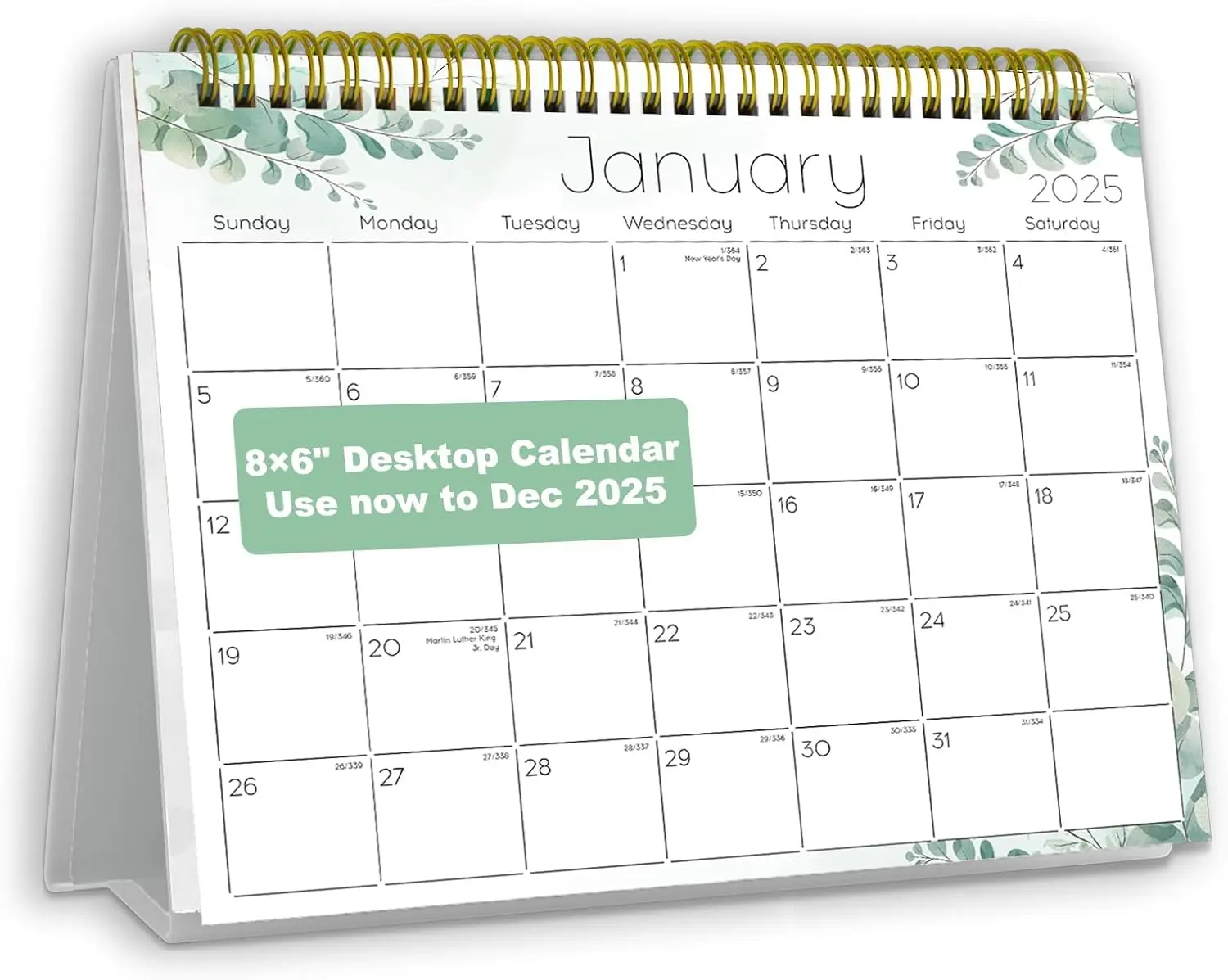 Standing 2025 Desk Calendar with To-Do List - Monthly Flip Desktop Calendar for Home Office