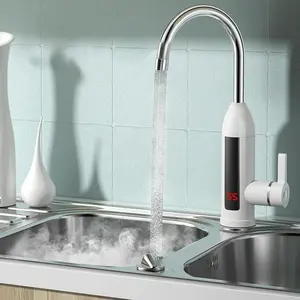 3000W Instant Water Heater Faucet IPX4 ABS Tankless Stainless Steel Kitchen Heating Tap for Home US Plug 110V