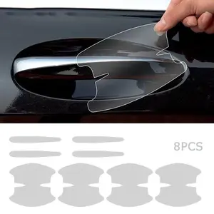 8-Piece Transparent Door Guards, Car Door Protection Set, Durable Scratch-Resistant Design, Easy to Install, Fits Most Vehicles