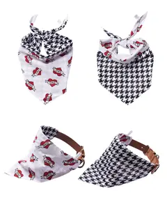I Love Dad Reversible Dog & Cat Bandana - Slide On The Collar & Tie On - Cotton - Washable