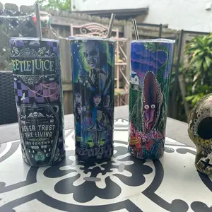 Beetlejuice 20 oz Tumbler - Perfect for Your Drink - Home & Kitchen - Bottle & Container - Drinkware