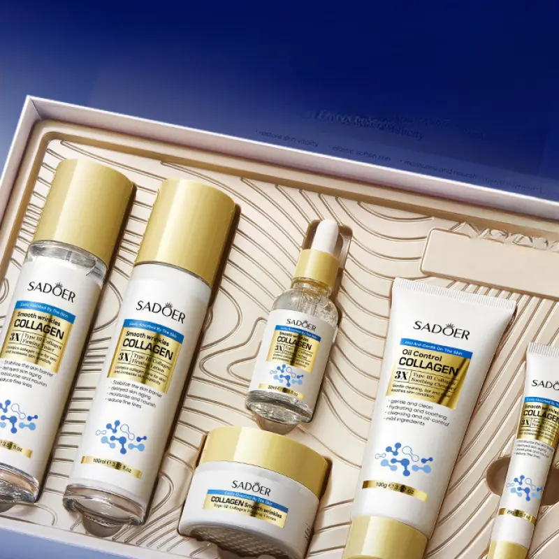 Collagen Type 3 Anti-Wrinkle Moisturizing Skincare Set, Routine Set - Firming, Smoothing, Hydrating & Anti-Aging for Face, Day & Night Use, USA & EU Approved Ingredients, Face Lift Kit, Beauty Kit