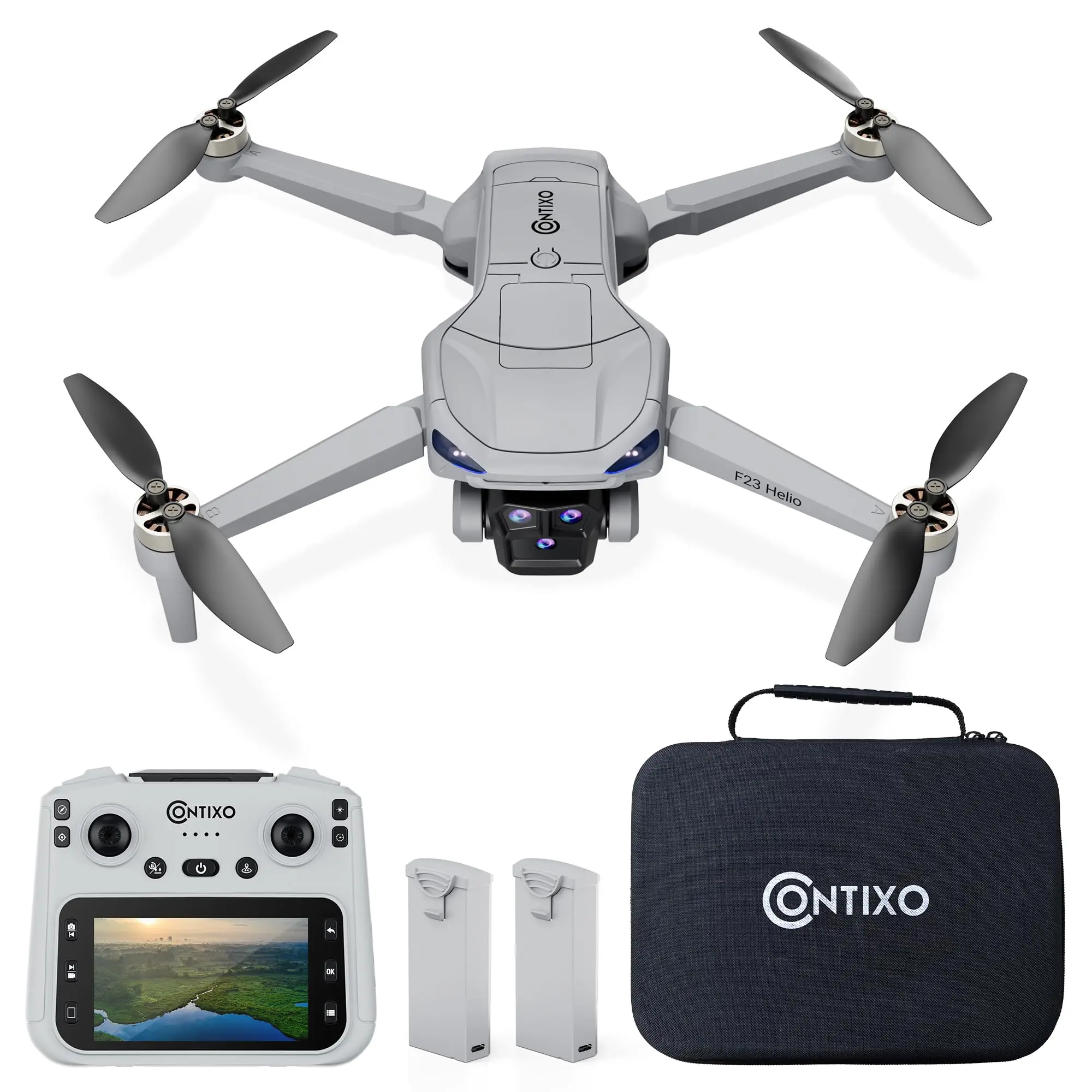 Contixo GPS Brushless Drone with 4K Camera, FPV, Orbit Mode, Follow Me, Auto Return Home, Long Range, Under 249g