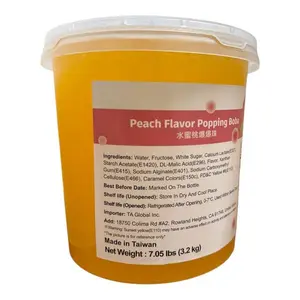 Peach Popping Bobas - Bigger & Juicier for Ultimate Peach Goodness - Perfect for Bubble Teas & Smoothies