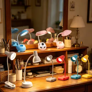 7Pcsks Multiple Table Lamp, Portable LED Desk Lamps, 5000mAh Battery Operated, 3 Color Stepless Dimming Up, for Restaurant, Bedroom, Outdoor Camping, Coffee Shop, Night Light