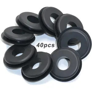 Black Gladhand Seals Rubber Glad Hand Seal, Glad Hand Grommets for Semi , Pack 40