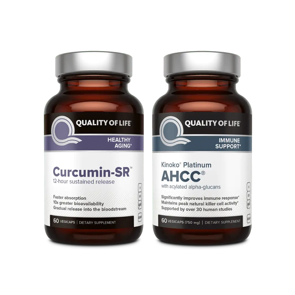 AHCC® Boost - Kinoko® Platinum and Curcumin-SR™ Fitness Immune Defense