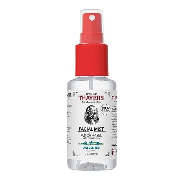 Thayers Alcohol-Free Witch Hazel Facial Mist Toner with Aloe Vera, Unscented, Soothing and Hydrating, for All Skin Types, Trial Size, 3 oz