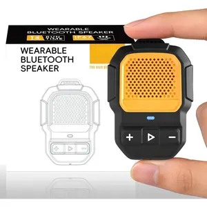 Wearable  Speaker, Mini Clip-  Jobsite Pro Dust & Water Resistant Portable Speaker, Built-in Mic for Hands-Free Calls/, Non-, 100ft Range