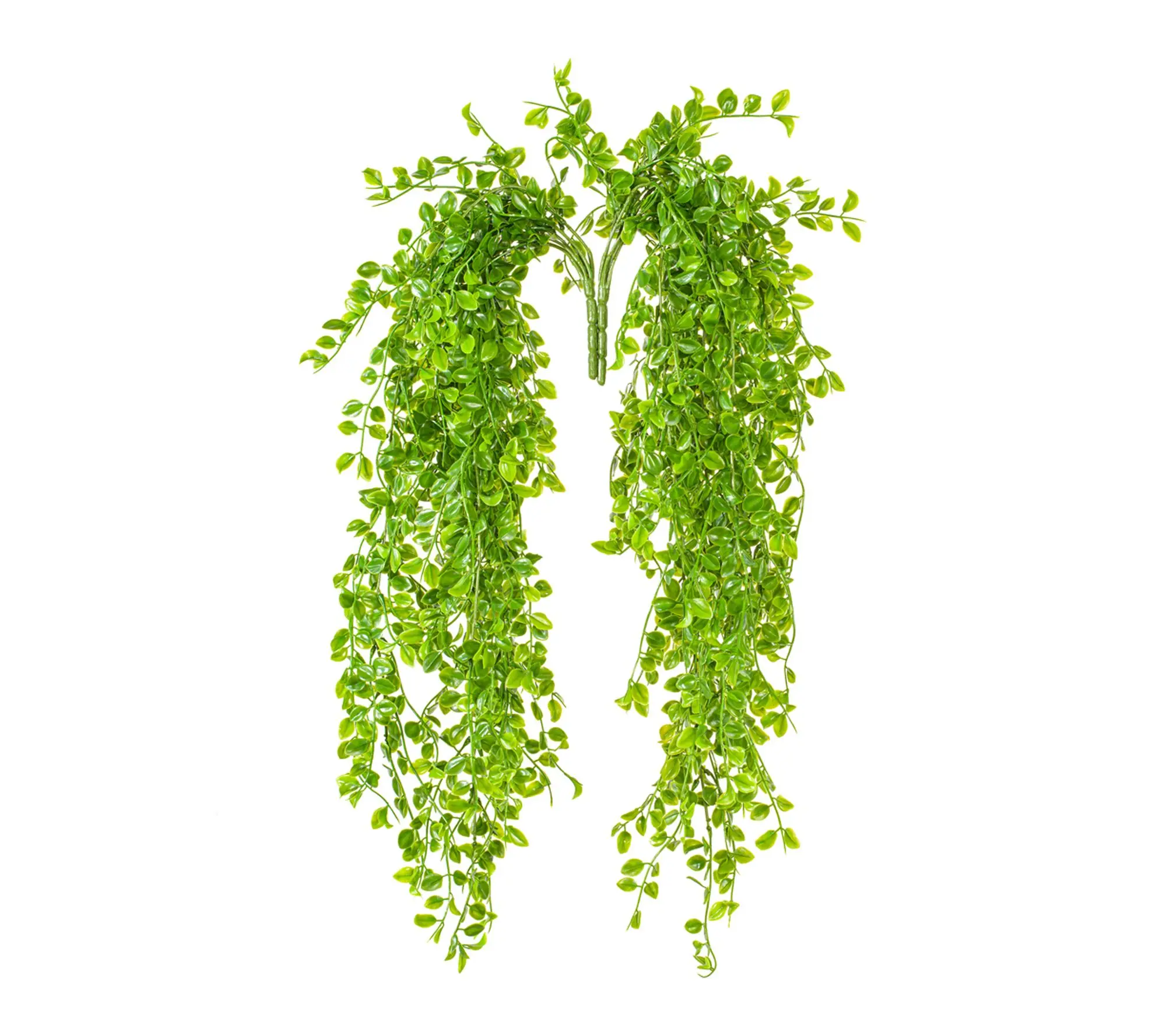 Vickerman 31" Green Mini Leaf Hanging Bush 2/pack UV