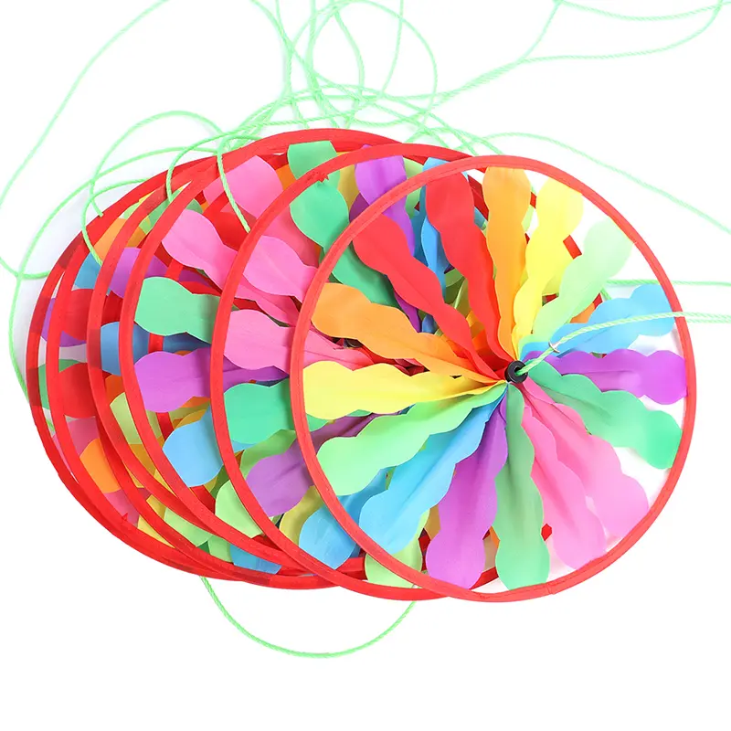 Hot Sale Rainbow Wheel Windmill Wind Spinner Whirligig Garden Funny Children Toys