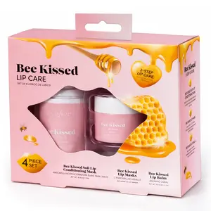 BeautyFrizz Bee Kissed Lip Care Set – Honey-Infused Lip Mask, Lip Balm & Conditioning Mask for Soft, Hydrated Lips