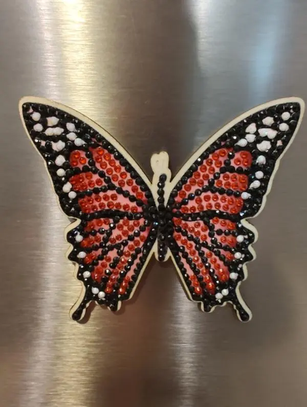 Red Butterfly Magnet