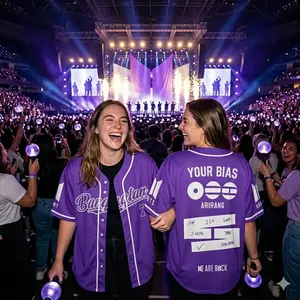 Custom Bangtan Baseball Jersey, Jersey Gift Fans, Kpop World Tour Concert Shirt, Custom Name Unisex Jerseys for Fans, World Tour 2026