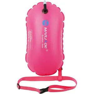 Portable Swim Buoy Float with Adjustable Strap Inflatable Float Bag for Open Water Swimmers