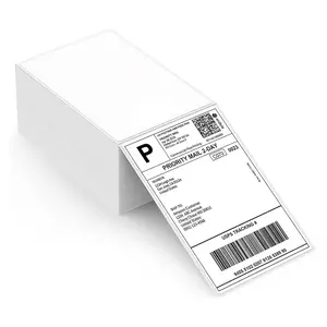 4x6 Inch Self-Adhesive Shipping Labels, 100 Sheets/200 Sheets Thermal Labels, 100 X 150mm for D100 & D200 Thermal Printers