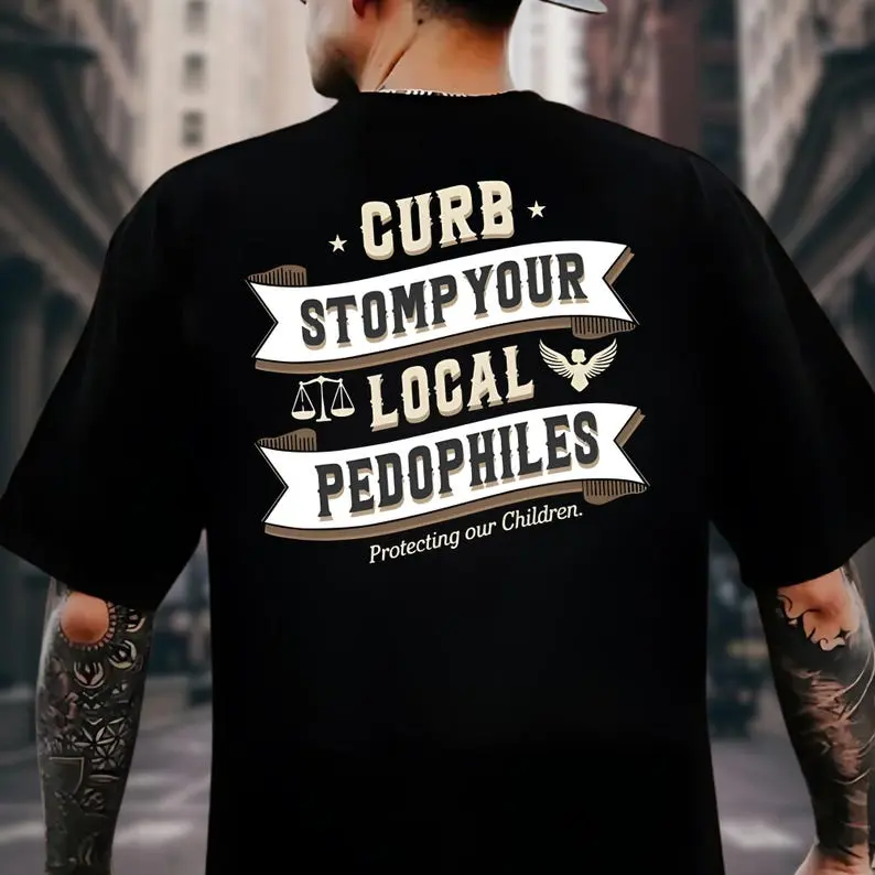 Women's Curb Stomp Pedo Graphic T-Shirt - Seamless, Lightweight & Smooth 100% Cotton Casual Style Tee with Round Neck, Fabric