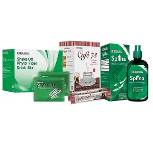 EDMARK Shake Off Phyto Fiber Pandan 500ml, Splina Liquid Chlorophyll 500ml, & Café 73 73 Sachets Coffee Bundle Pack of 3 for Natural Fiber Boost & Convenient Chlorophyll