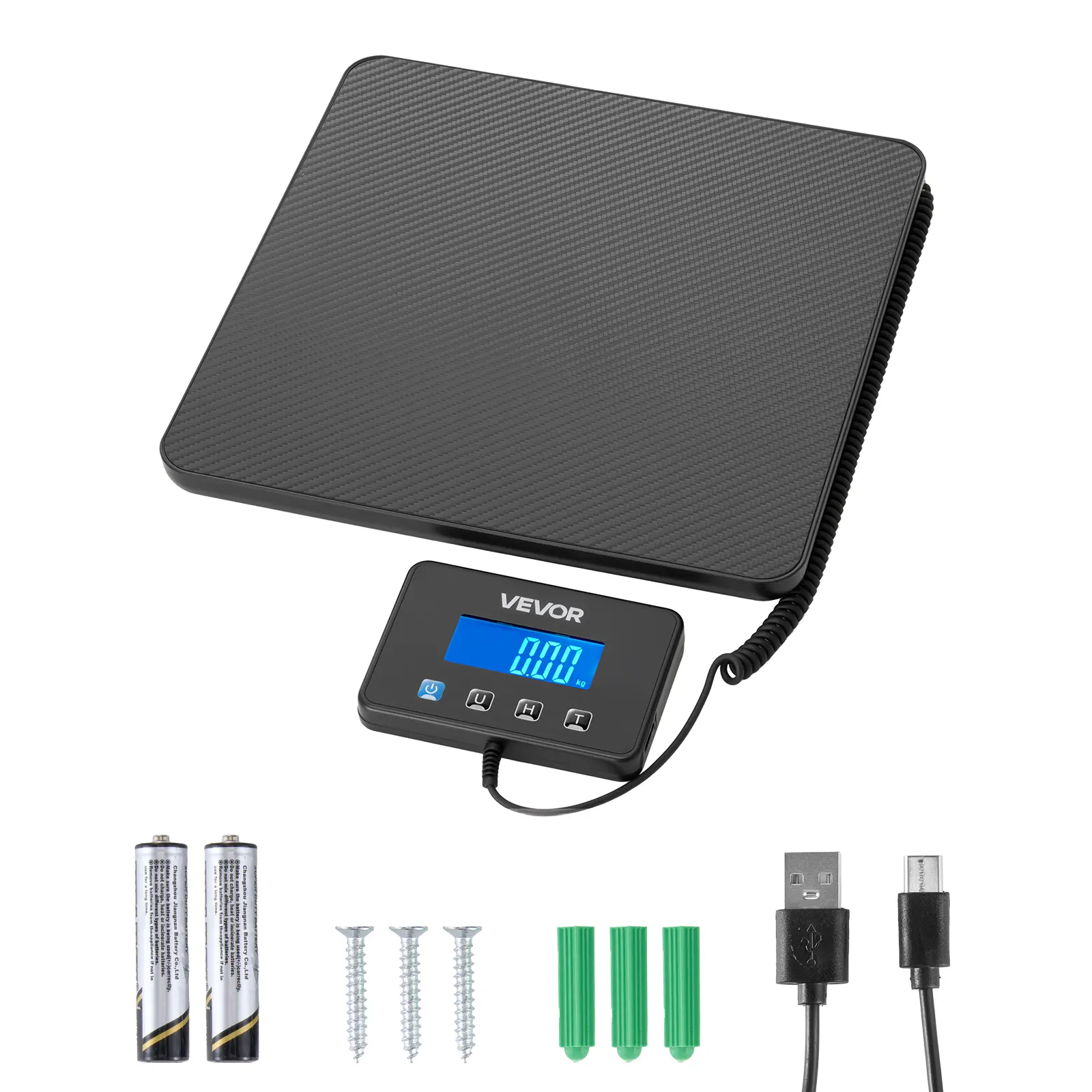 【SummerFinds】VEVOR Smart Industrial Digital Postal Scale, 0.35 oz/3.5 oz Dual Accuracy, 440 lbs Commercial Scale with Hold/Tare Function, LCD Display, Battery & Charging Cable for Packages, Postage, Smart Industrial Scales