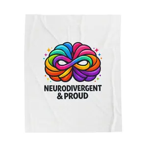 Neurodivergent & Proud Blanket | Autism Acceptance, Autistic Pride, Sensory-Friendly Velveteen