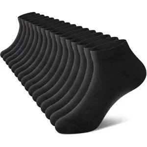 Mens No Show Socks, Low-Cut Ankle Cotton Socks with Non-Slip Grips for Menswear, Size 6-10/11-13
