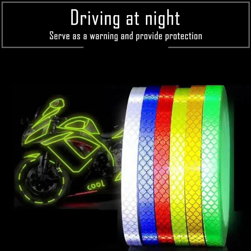 2-Pack High Brightness Automotive Reflective Tape - Self-Adhesive Vehicle Decal/Reflective Film for Cars, Bicycles, 1x800cm Rolls, Waterproof, UV-Resistant, Wear-Resistant, for Safety and Protection, Outdoor Warning & DIY Decoration, Motorcycle