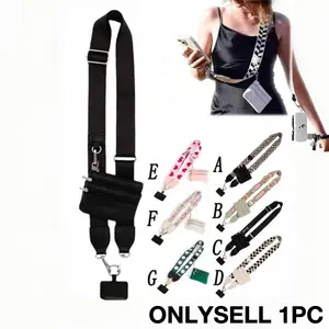 Adjustable Phone Strap with Small Zipper Bag, Multipurpose Phone Lanyard, Phone Strap for Women & Men, Neck Strap, Phone Sling, Mobile Phone Accessories