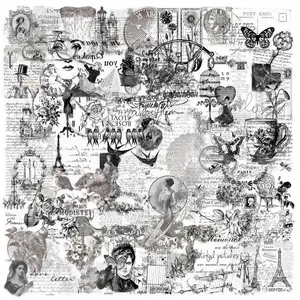 Vintage Stamp Sticker, 50pcs/set Scrapbooking & Journal Making Material Paper, DIY Decorative Sticker for Stationery & Computer & Water Bottle, Sticker Packs