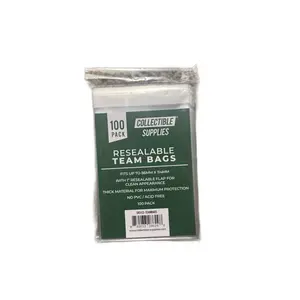 Collectible Supplies Resealable Team Set Bags - 100 Pack, Thick Material for Maximum Protection, Holds Up to 35 Cards, Ideal for Trading Card Toploaders & Card Sleeves