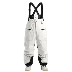 New Ski Pants for Women's Straps, Thickened Cotton, Warm, Windproof, Waterproof, Winter Ski Pants for Men