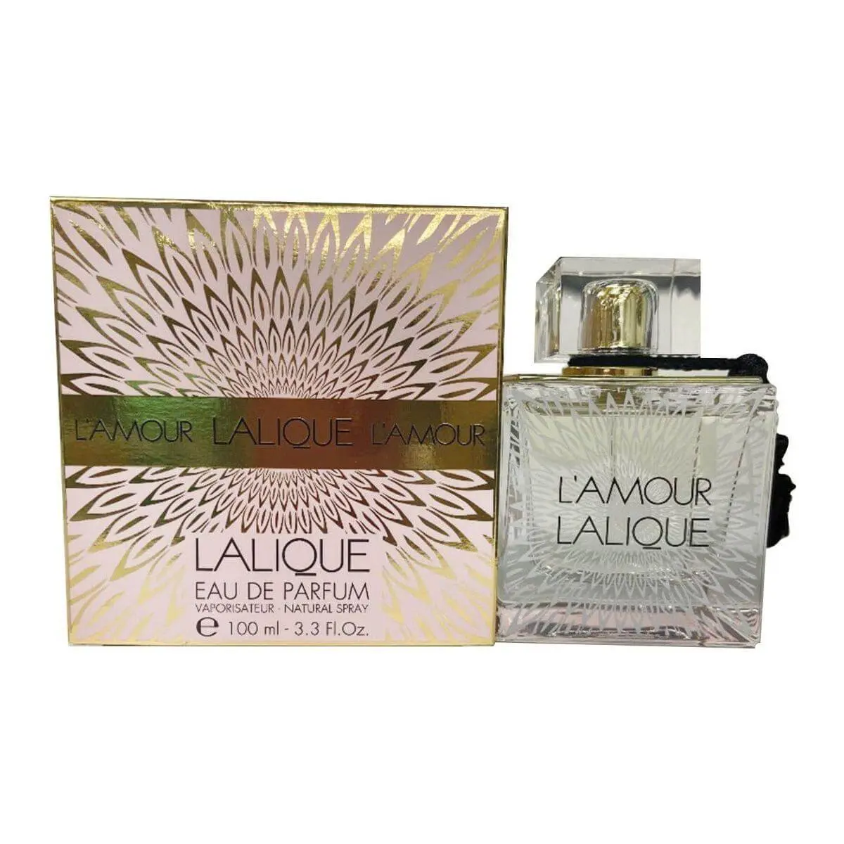 LALIQUE L'Amour Lalique Fresh Women's Eau de Parfum - 3.3 fl oz, Full-Size Floral Elegant Perfumed Boxed Women's Fragrance, Rosebud Notes, Sensual Aroma, New Packaging, Full-Size Women's Fragrance