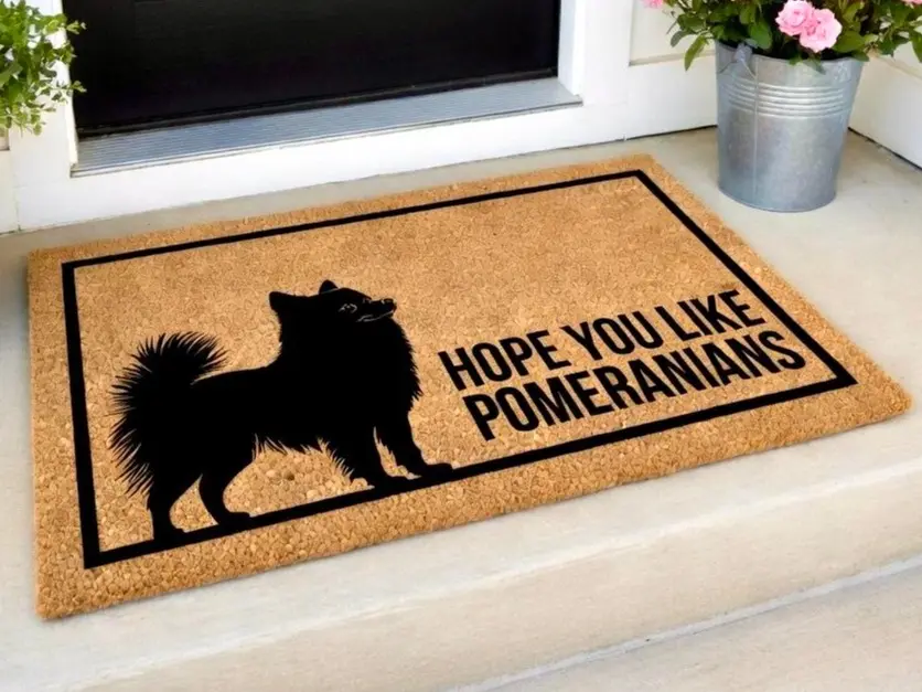 Pomeranian Gifts, Hope You Like Pomeranians Doormat, Welcome Doormat, Pomeranian Mom, Pomeranian Lover, Funny Pomeranian Gift, Welcome Mat