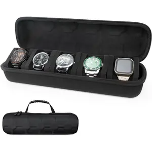 Portable Travel Watch Case, Hard Shell Protection, Shockproof Watch Pillow, Fashionable and Protective, Fashionable Watch Accessories, Men Women Watch Storage Box (1/2/3/5 Slots)