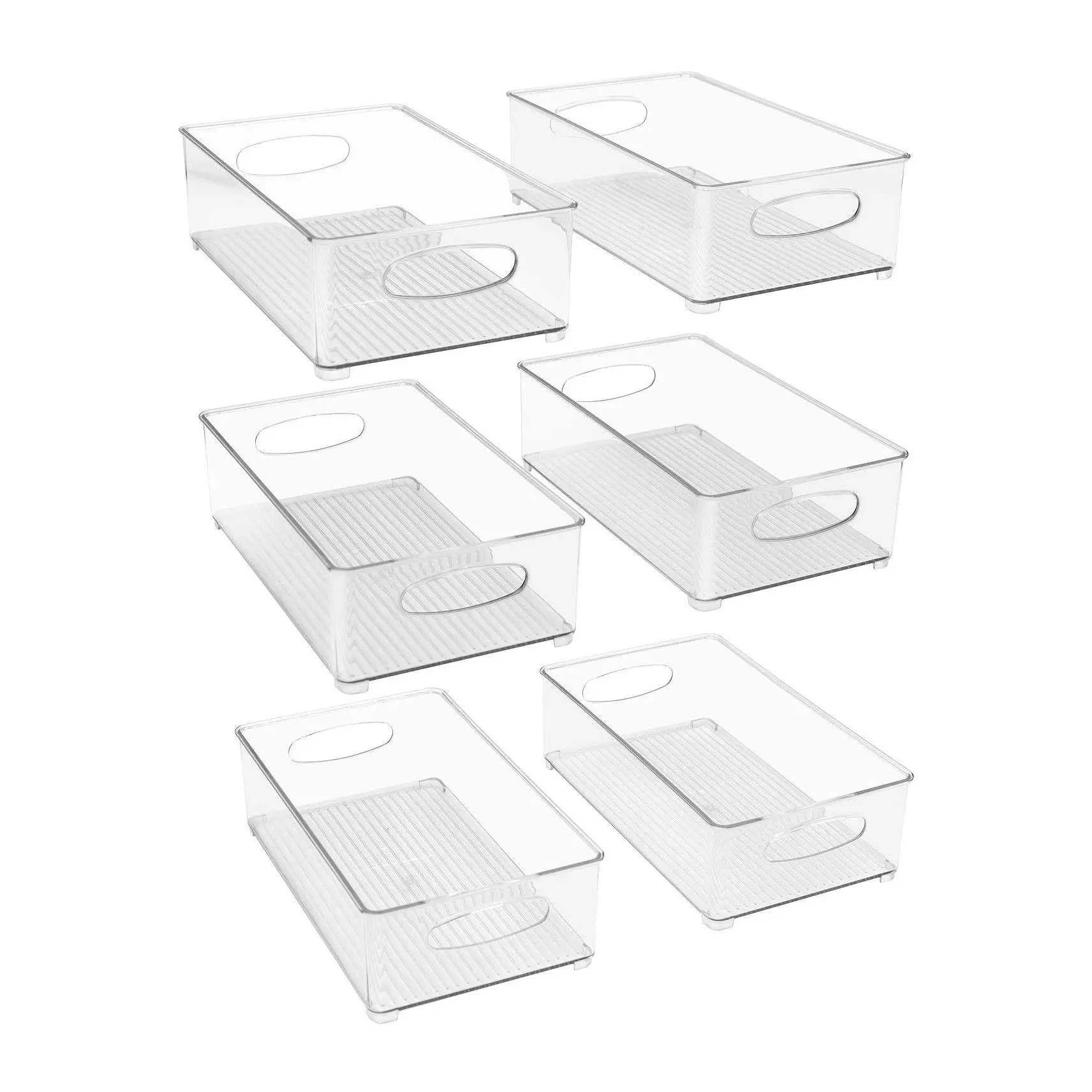 Sorbus Plastic Storage Bins - 6 Pack