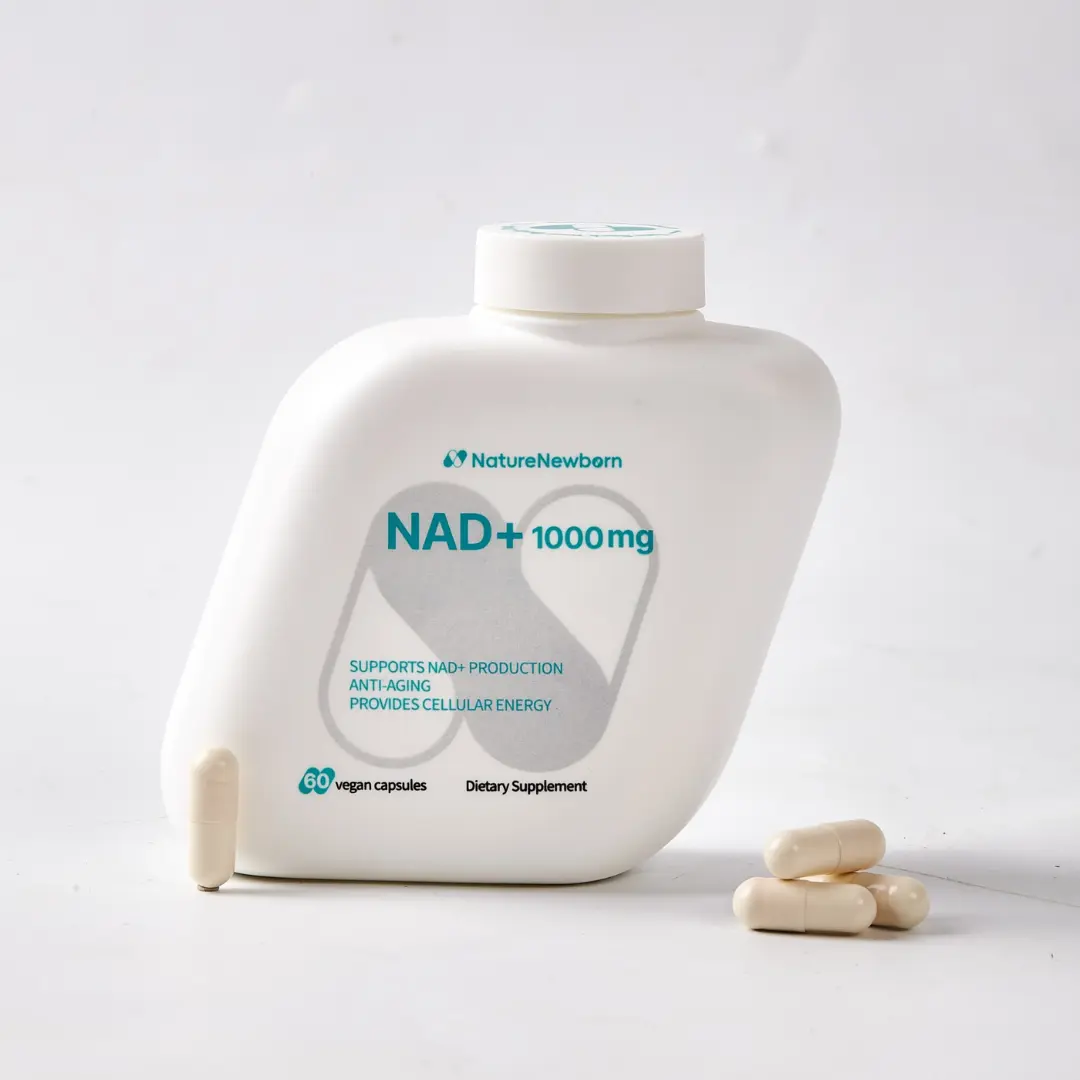 NR1000 Naturenewborn-NAD+ Supplement for Triple Anti-Aging, Energy, Focus-Vitamin & Wellness Dietary Healthcare Edible-60 Count Calcium Alpha Ketoglutarate Resveratrol Fitness