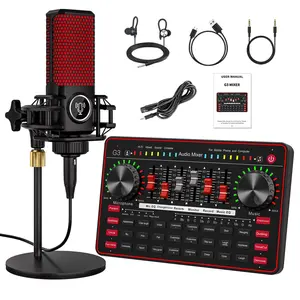 Tenlamp G3 Professional Sound Card Package, Audio Mixer Package, Tenlamp L3 Studio Microphone, Home Studio Voice Changer, YouTube, Live Streaming, Video Recording, Podcast, Broadcasting, #TikTokShopBacktoSchool