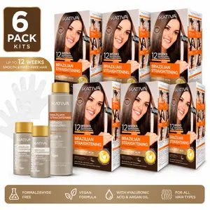 6 Pack Kit Alisado Brasileño Kativa 12 Semanas | 6 Pack Kativa Brazilian Straightening Kit, Haircare, Argan Oil