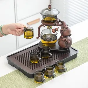 Gourd Shaped Tea Set, Tea Pot & Tea Cup, Home Tea Brewing Tools, Tea Making Tool for Home Office Travel, Birthday Gift