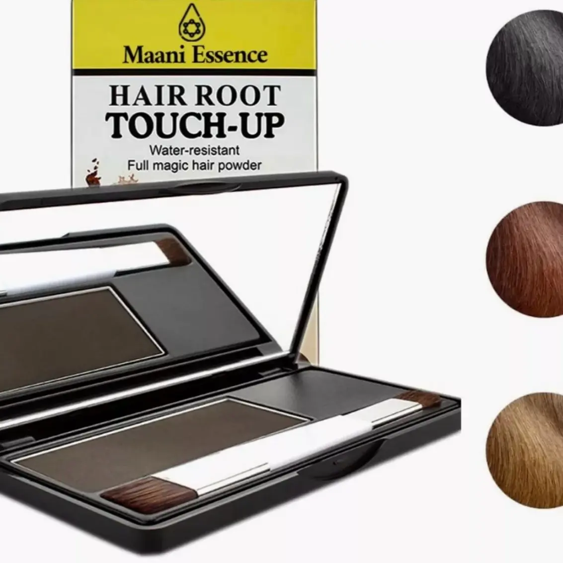 Root Touch-Up Semi-Permanent Hair Color Pen - Temporary Gray Coverage for Roots and Touch-Ups styling powder white box
