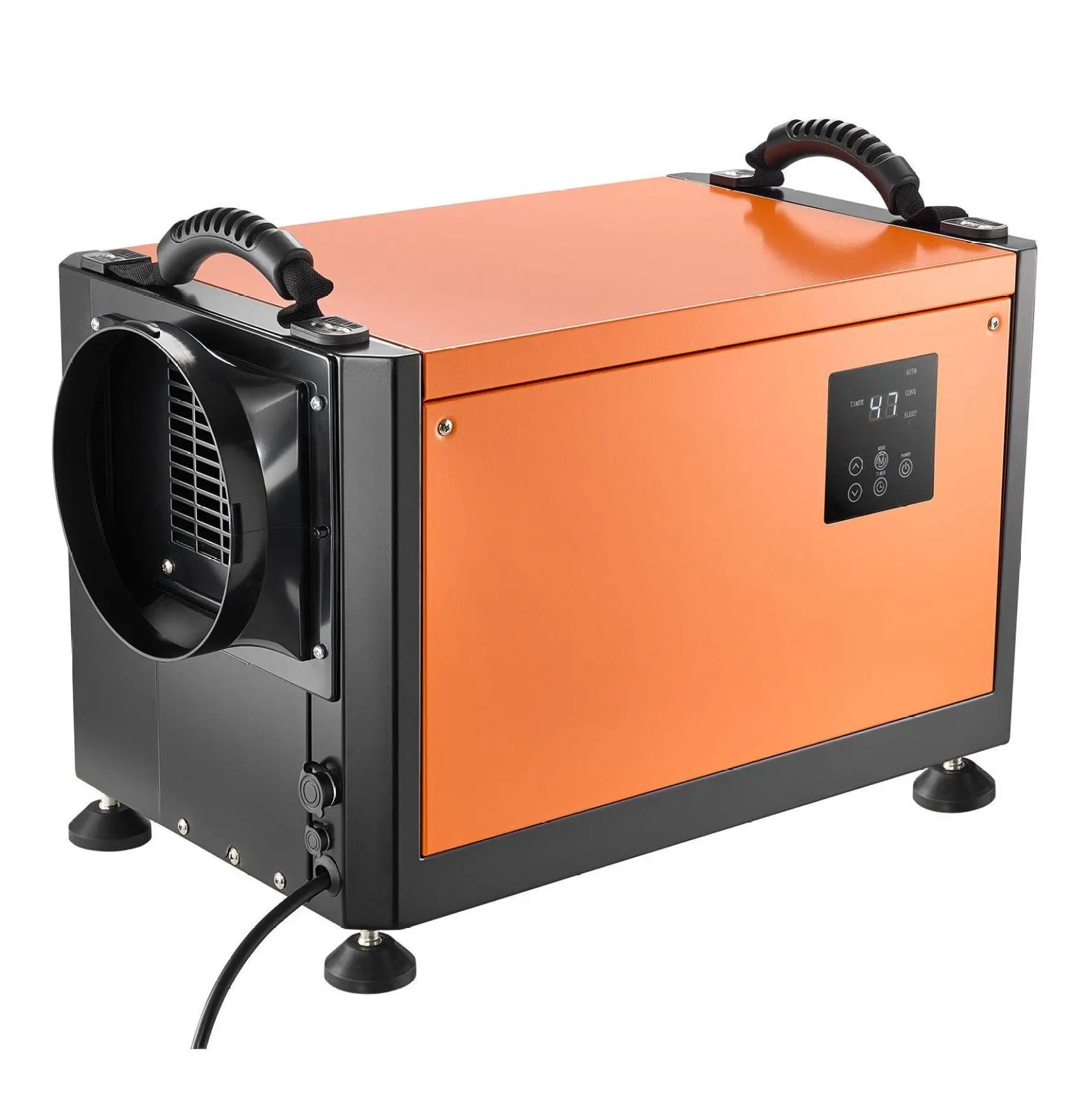 125 Pints Commercial Dehumidifier, Crawl Space Dehumidifier for Basement, Portable Industrial Dehumidifiers with Drain Hose, Auto Defrost, Galvanized Steel, LED Indicator