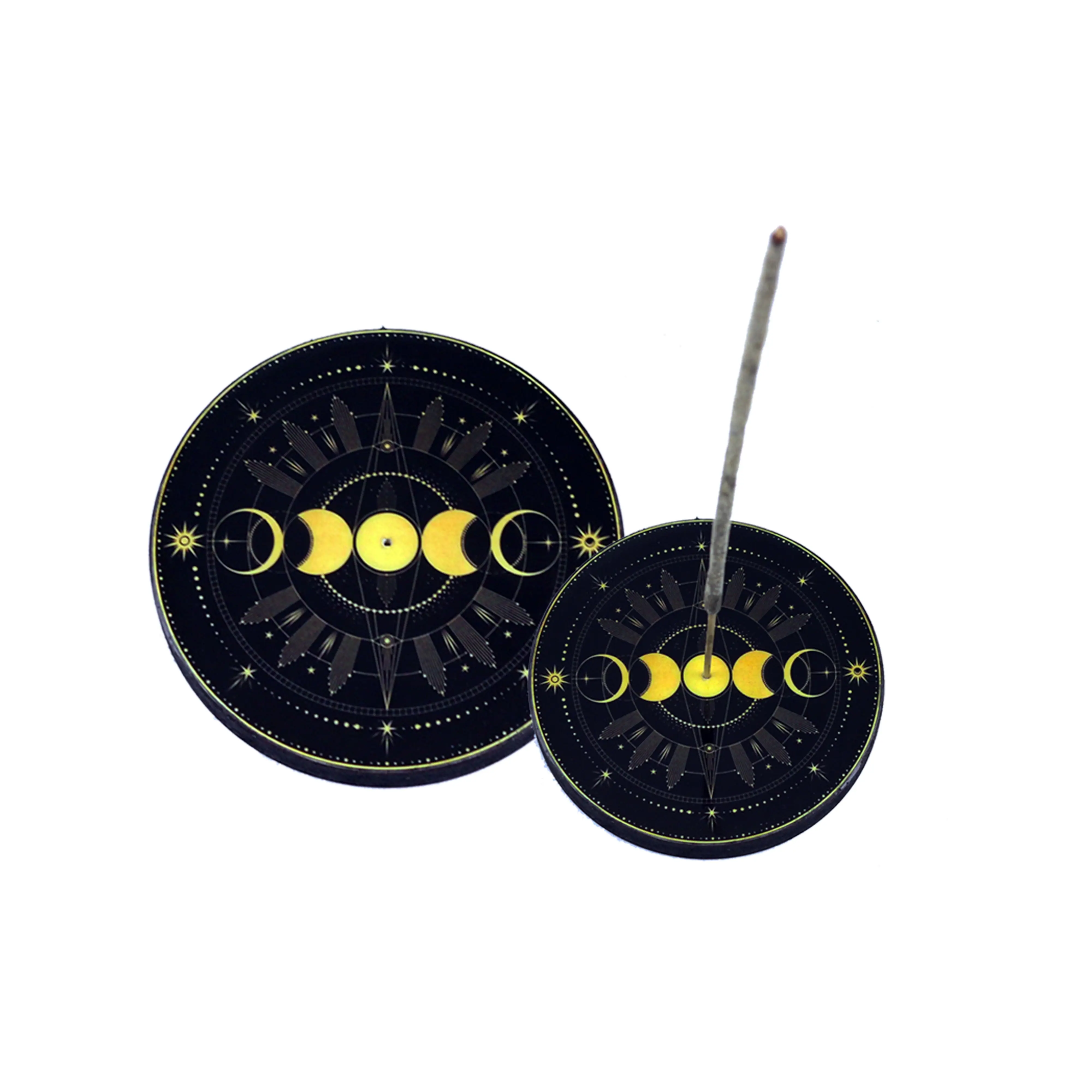 Triple Moon 4" Round Incense Burner Ash Catcher