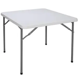 ZENSTYLE 3-ft Square Foldable Card Table - Foldable Frame, HDPE Panel, Lightweight, Waterproof Top, Portable Outdoor Patio Furniture for Indoor/Camping Use