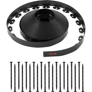 VEVOR Landscape Edging, 20 ftx 2 in Plastic Garden Border Edging with 120 Spikes, No Dig, Flexible Lawn Edgings Roll, UV - Resistant Mini Fence Borders Pathway Edgings for Flower Beds Yard PaverVEVOR Super Brand Day