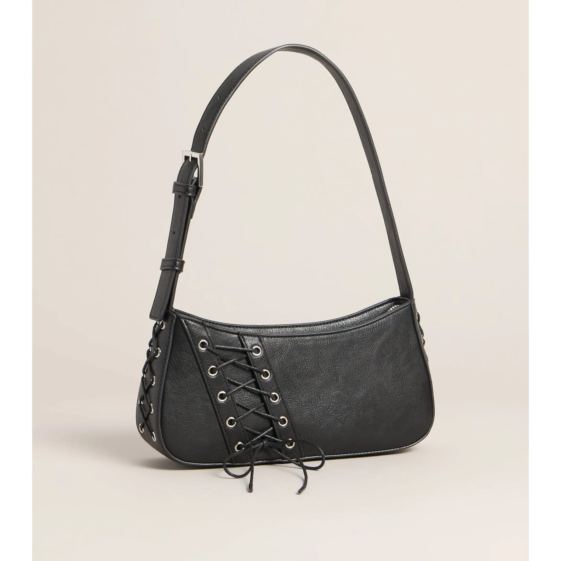On Rotation Lace-Up Shoulder Bag