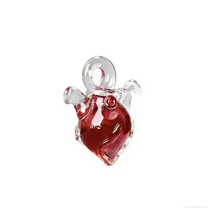 Glass heart necklace for women,925 sterling silver, handmade accessories, crystal pendant, gift for her. Plated Pave Birthstone Adjustable